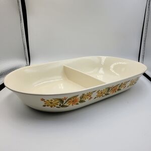 Vintage Capri Serve ‘N Store Bakeware Divided Stoneware Dish